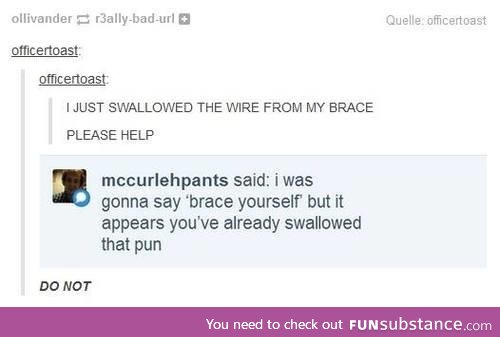 Puns get in the way of a wire situation