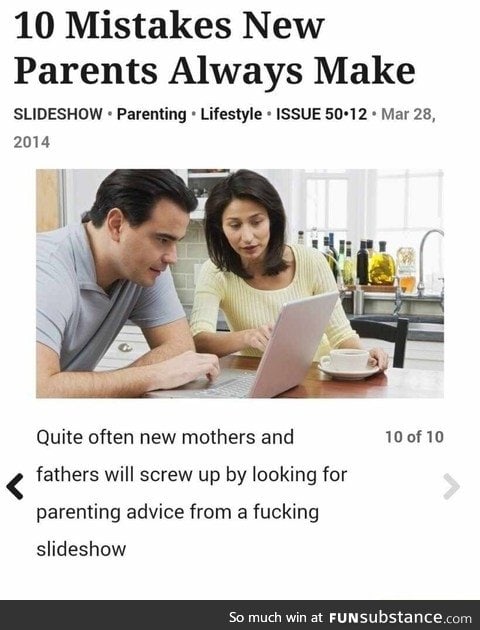 Mistakes new parents make