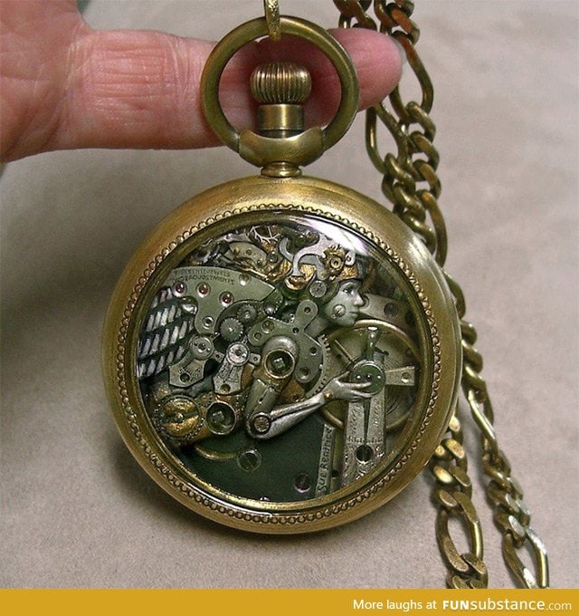 Artist manipulates tiny Watch parts into sculpture. - - Amazing'