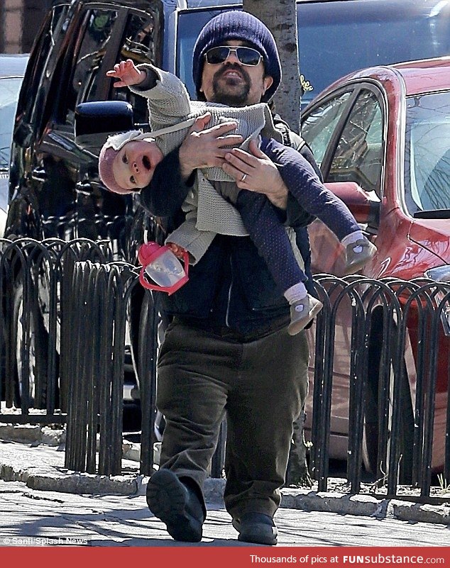 Peter Dinklage with his daughter