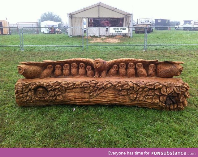 Really awesome Owl bench