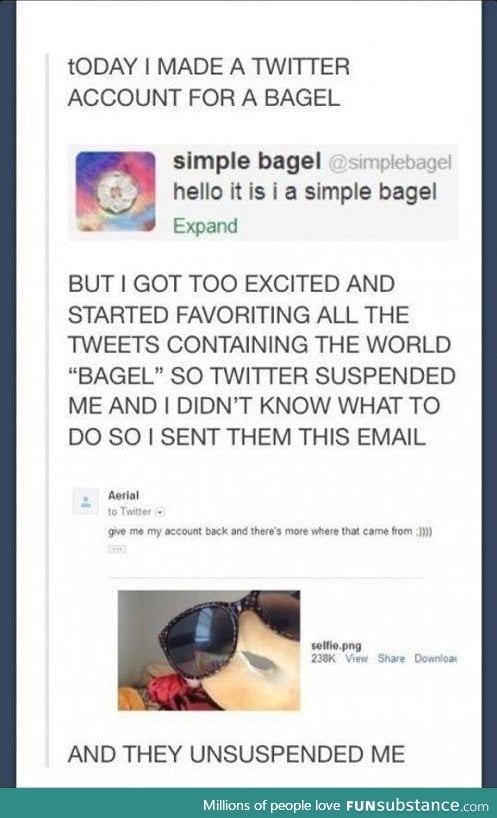 just a bagel on twitter