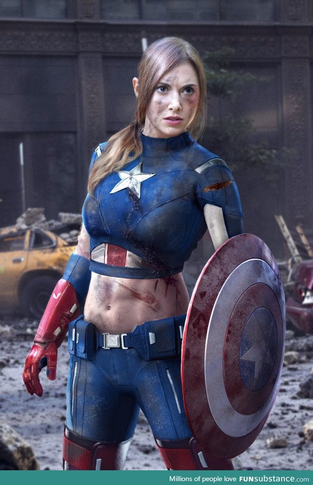 Female captain America looks good
