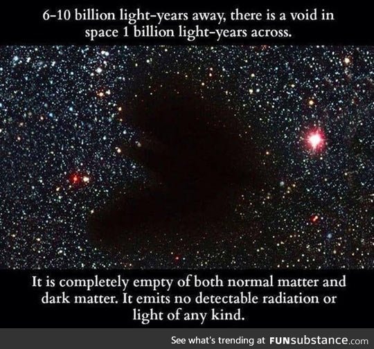 A void in space that matters