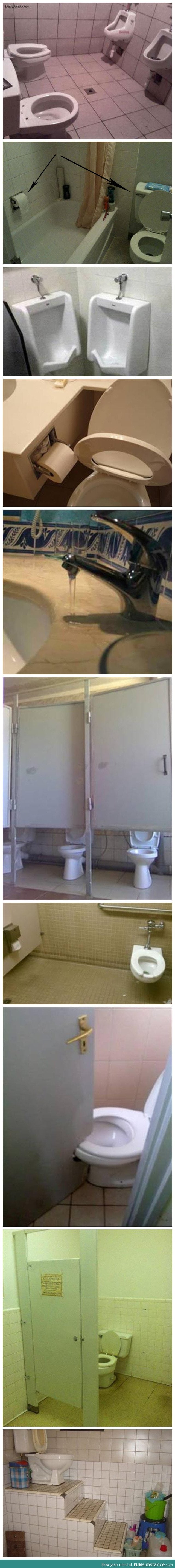 Someone has no clue how a bathroom works...