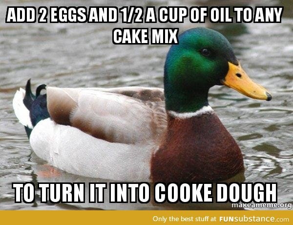 Actual Advice Mallard: Cake cookies