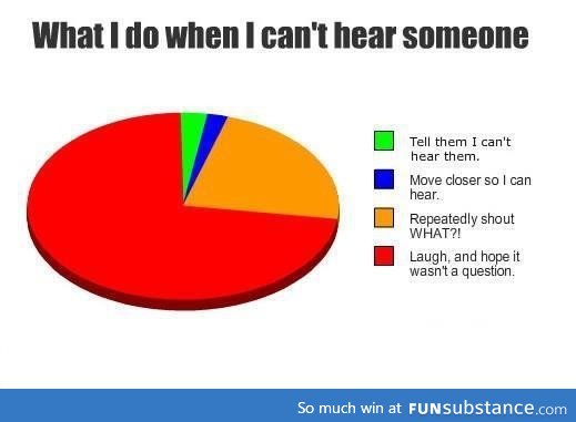 What I do when I can't hear someone