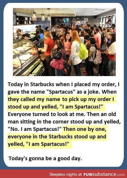 Sir spartacus starbucks