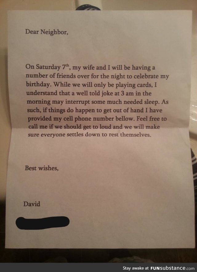Why can't all neighbors be like this?