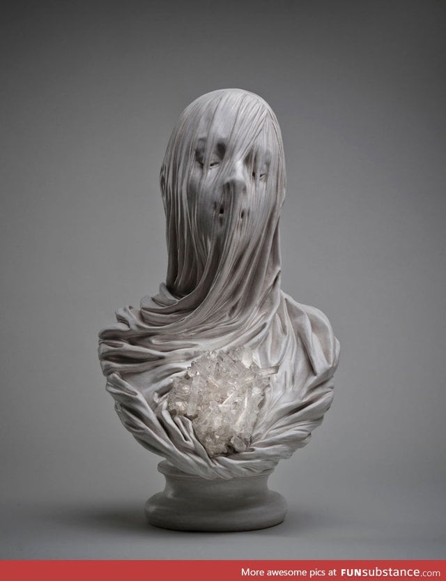 Ghostly Veiled Souls Carved Out of Solid Marble by Artist Livio Scarpella