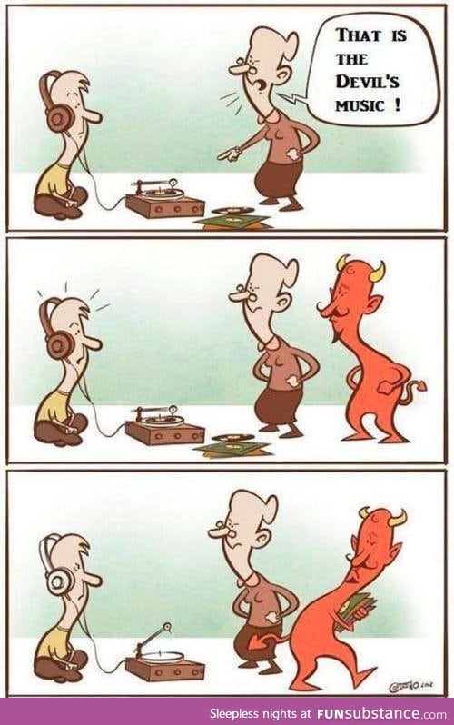 Poor devil, everyone keep taking his music.