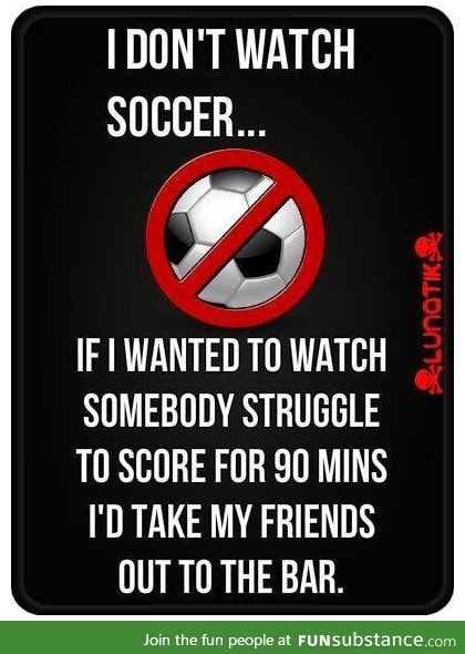 No soccer for me
