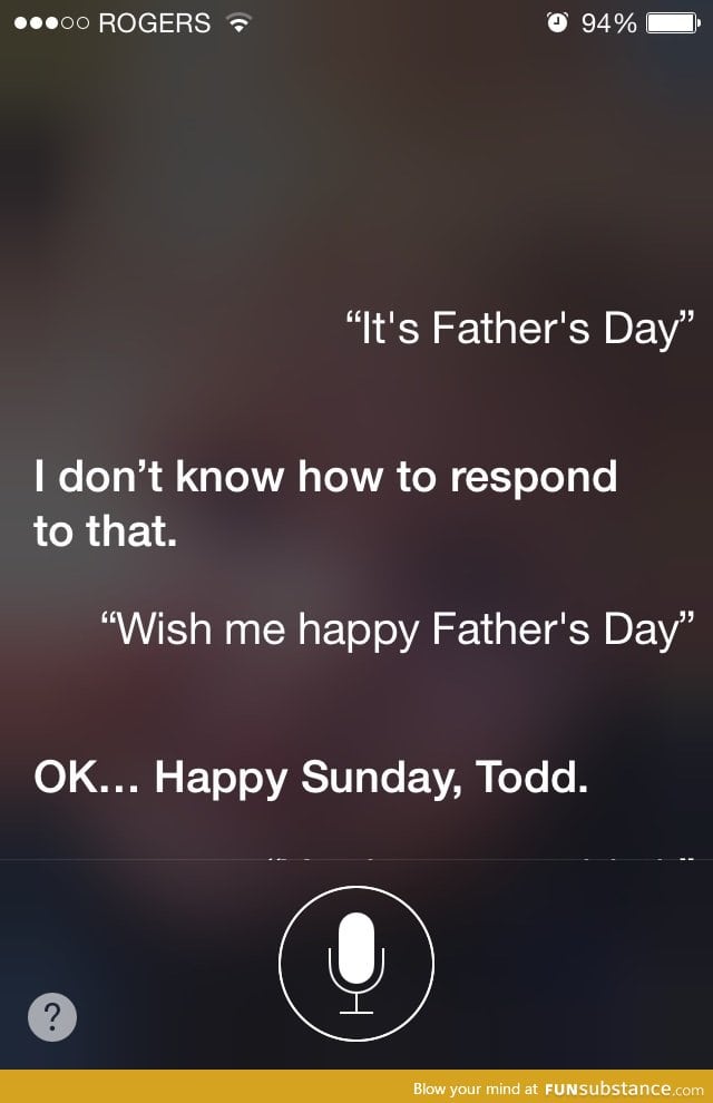 No love from Siri on this Father's Day :/