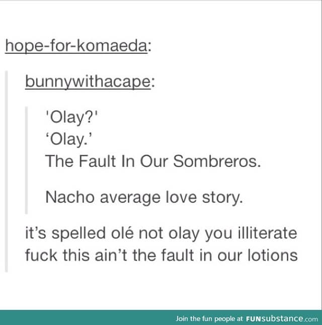 The fault in our lotions