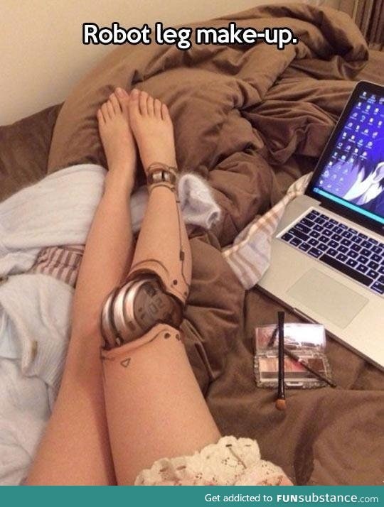 Robot leg makeup