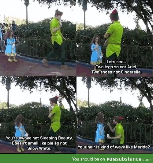 Peter Pan with a little princess