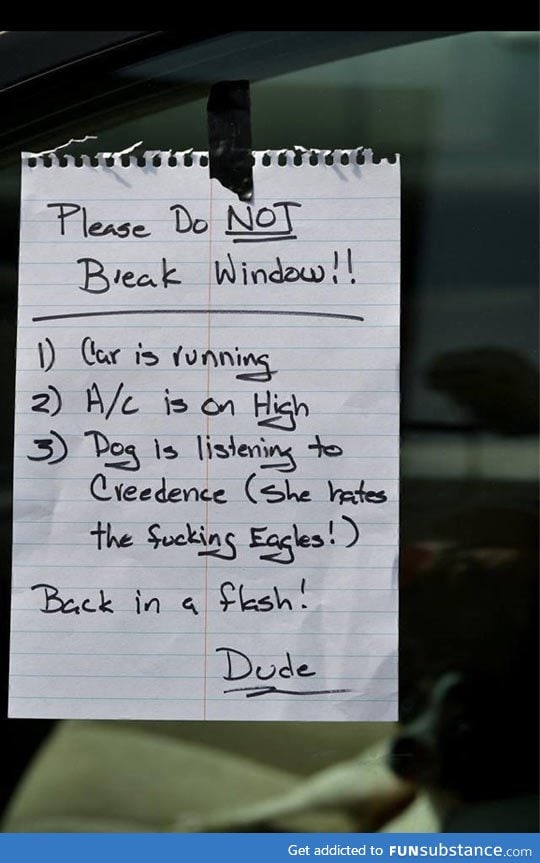 Please don't break the window