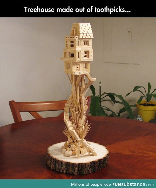 Toothpick treehouse