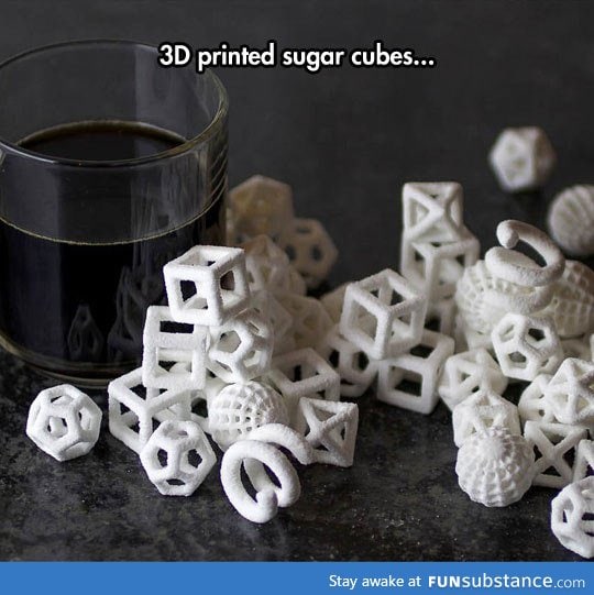 3d printed sugar cubes