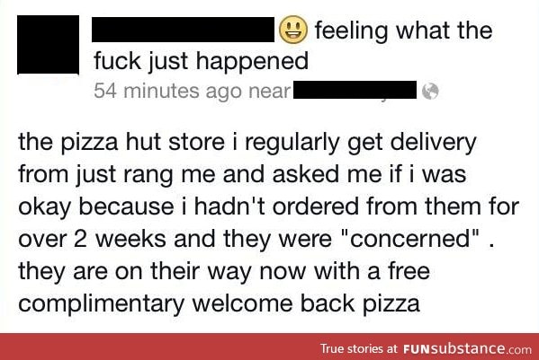 Great pizza service