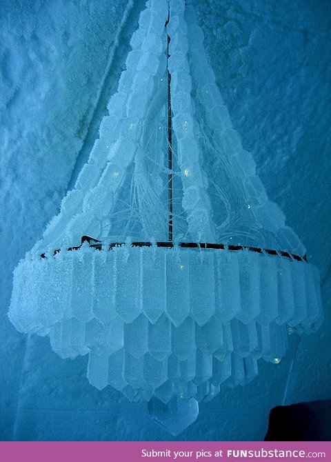 Chandelier Made of Ice