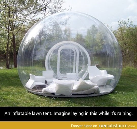 Inflatable lawn tent