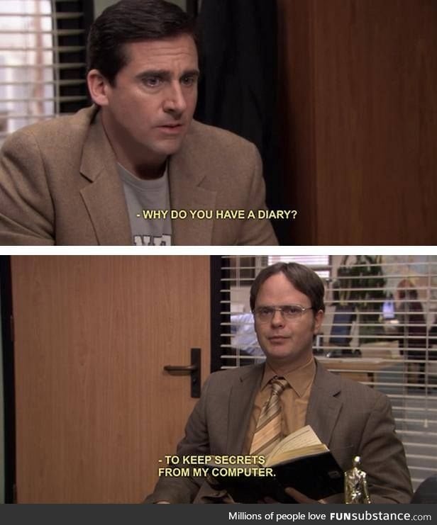 Dwight has a diary