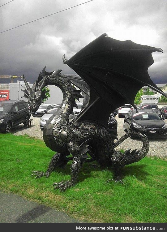 Scrap metal dragon