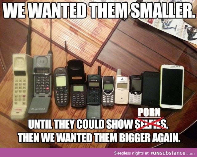We never really wanted them smaller after all