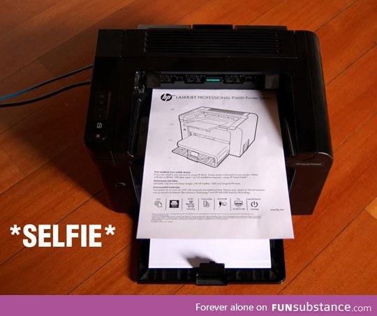 Printer selfie