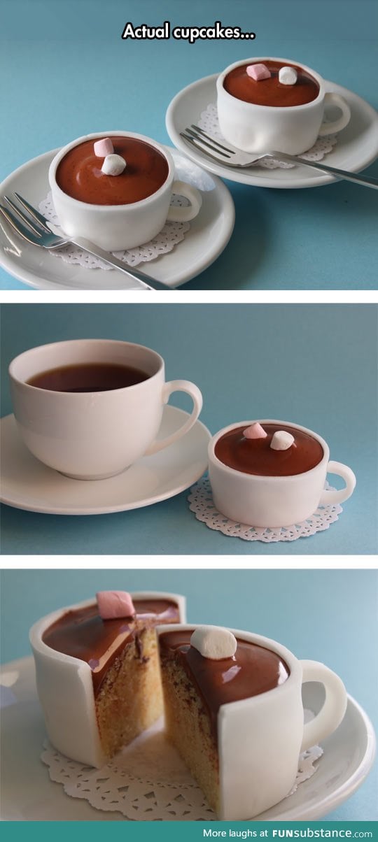 Coffee cup cupcake