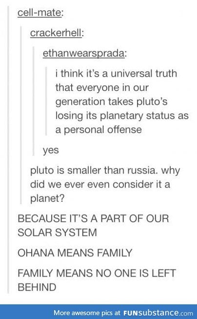 We want Pluto back