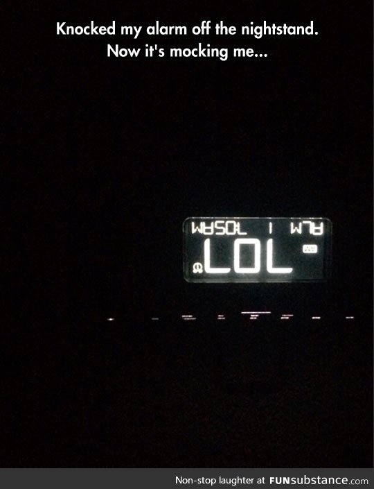 Disrespectful alarm clock