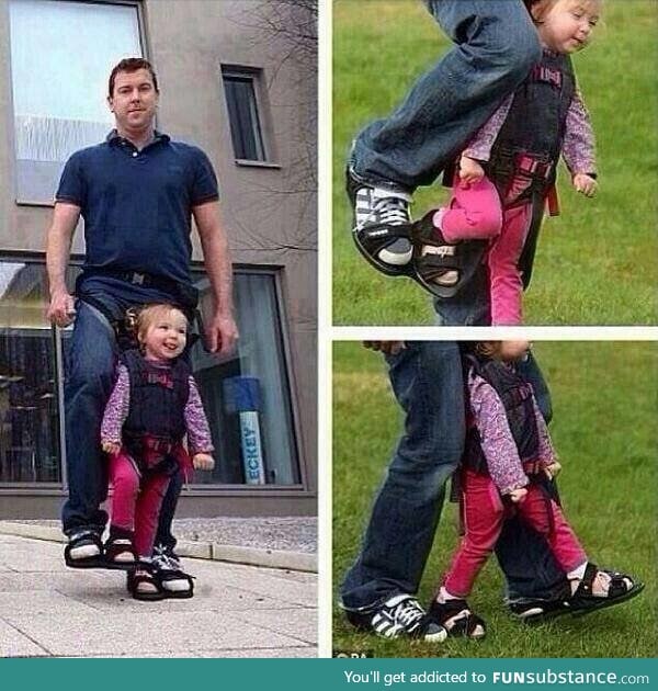 Special shoes to give paralyzed kids the sensation of walking.