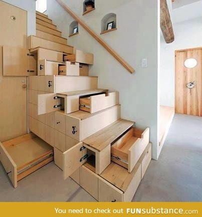 Stairs drawer