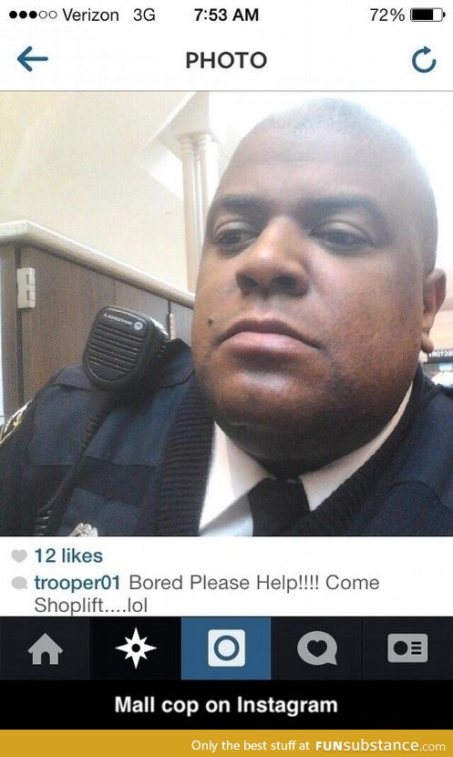Mall cop on instagram