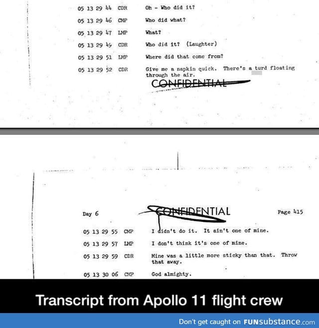 Hilarious transcript from Apollo 11