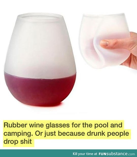 Rubber wine glasses