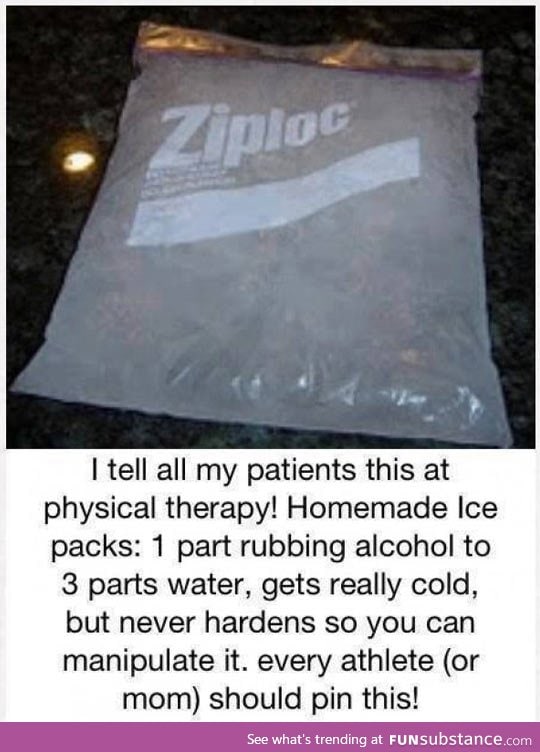 Homemade ice packs