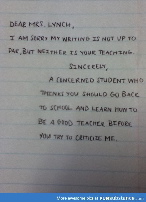 Dear mrs. Lynch