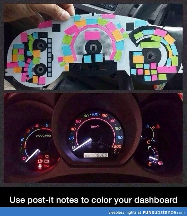 Color your car's dashboard