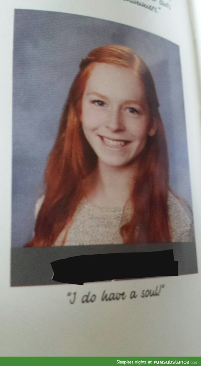 Found in a friend's high school yearbook