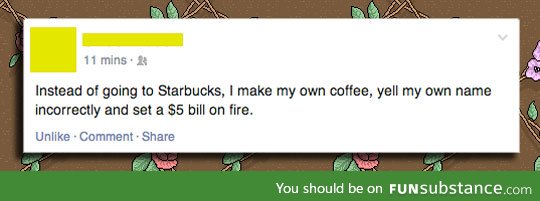 Having your own starbucks experience at home