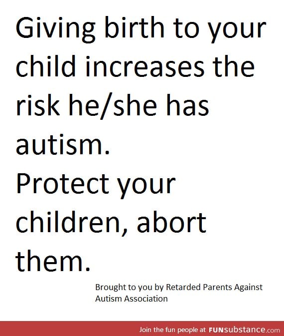 0% of aborted fetuses develop autism
