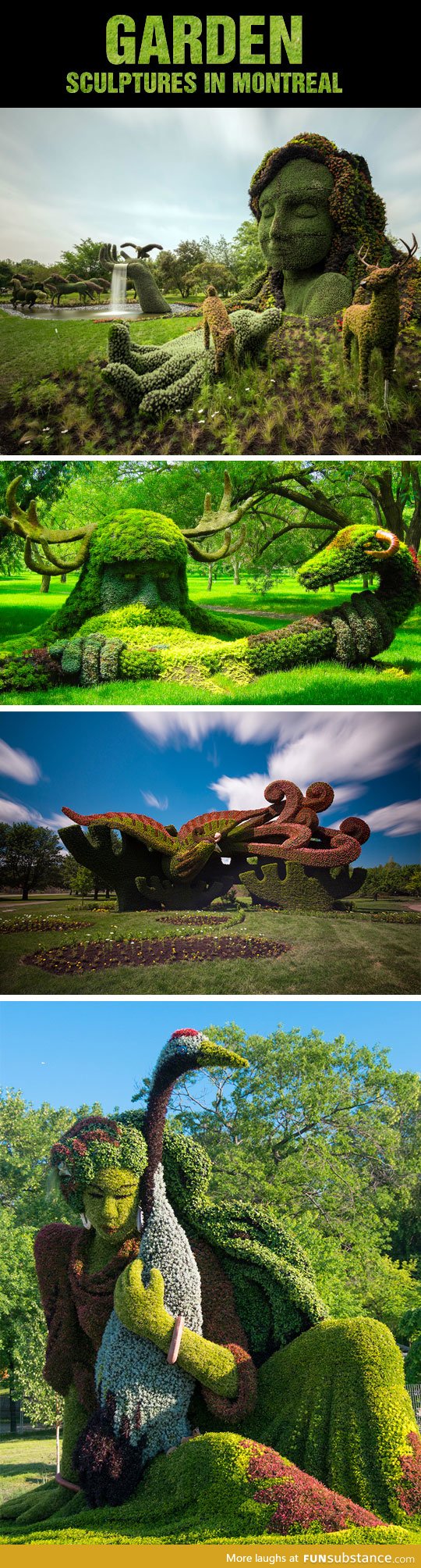 Amazing garden sculptures in montreal