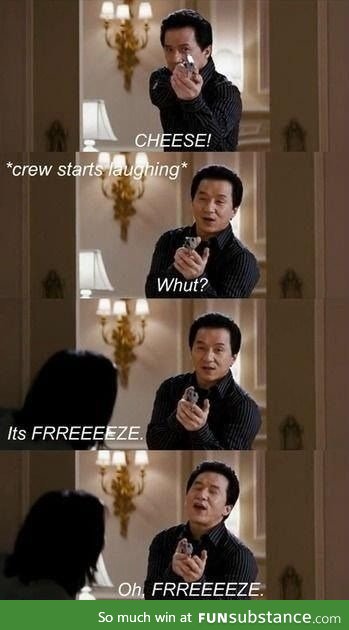Jackie Chan's english slip