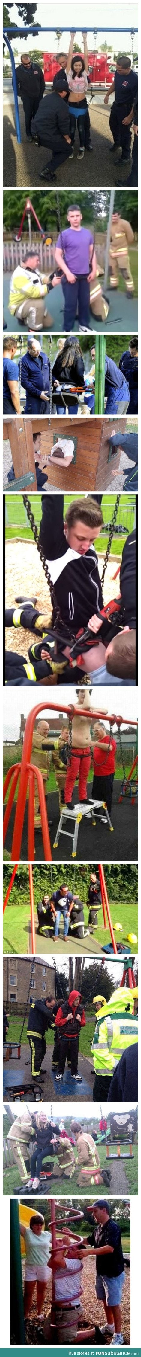 Who knew playgrounds were so dangerous?