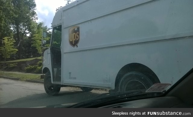 Behold, the rare albino UPS truck spotted in the wild