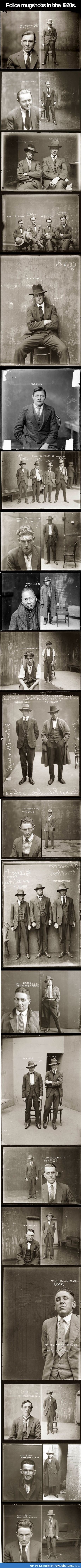 Police mugshots in the 1920's