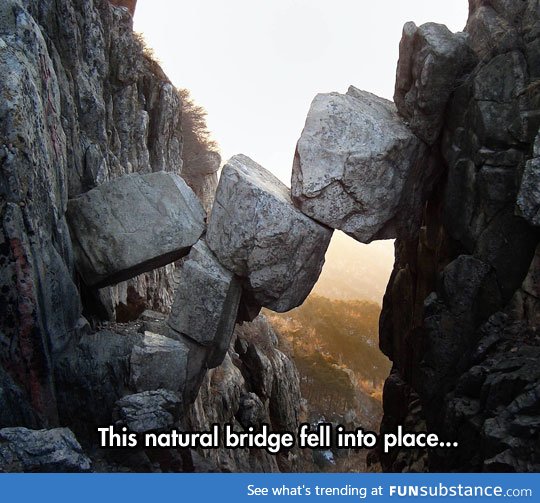 A majestic natural bridge